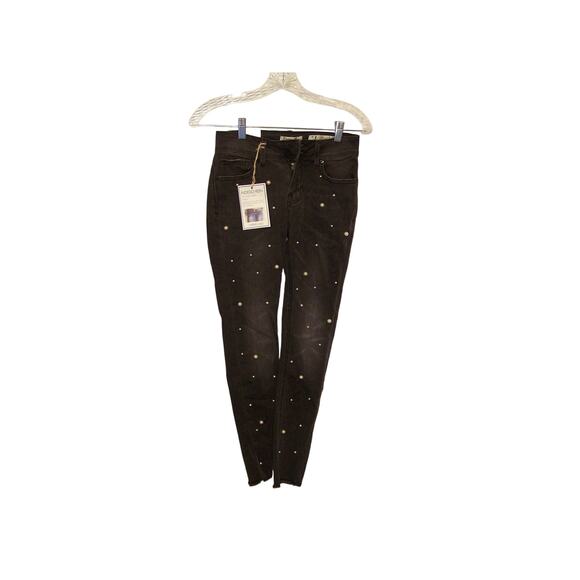Indigo Rein Girl's Jeans Rhinestones Midrise Ankle - Size 1 - Picture 1 of 2